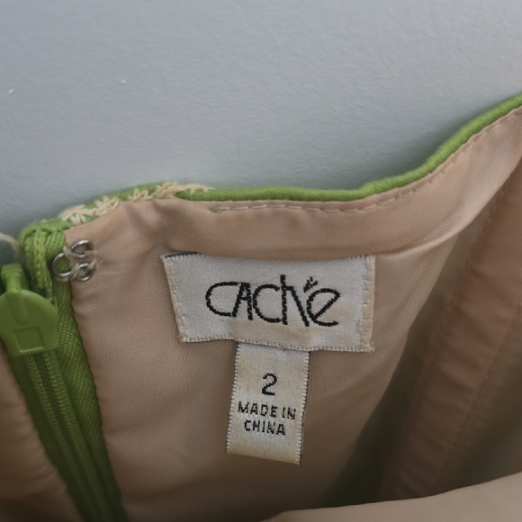 Cache Green Strapless Sheath Dress for Weddings - Picture 2 of 3